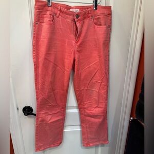 Loft Coral Cropped Jean Size 8
